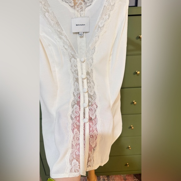 Reformation Cristina Top In Gossamer, brand new without tags, never worn. - Picture 14 of 16